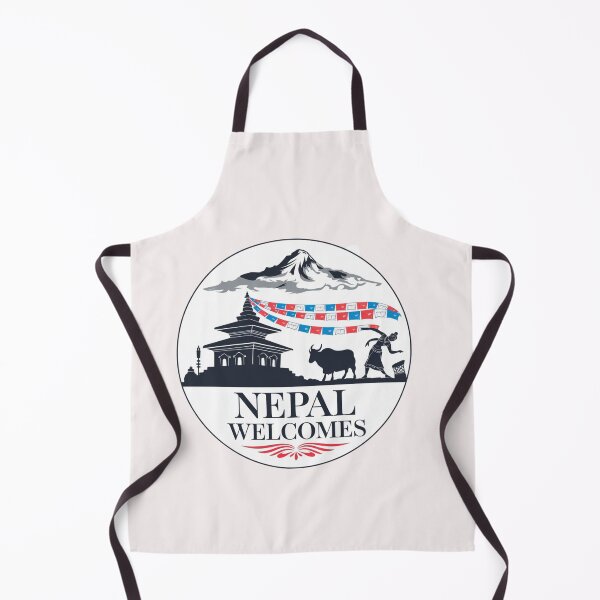 Item preview, Nepal Welcomes Flag Map Everest, Himalayas, Kathmandu designed and sold by AnimalsDH305.