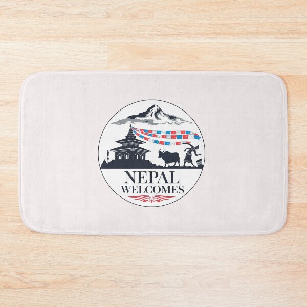 Item preview, Nepal Welcomes Flag Map  Everest, Himalayas, Kathmandu designed and sold by AnimalsDH305.
