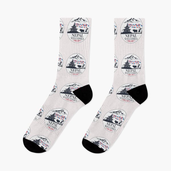 Item preview, Nepal Welcomes Flag Map  Everest, Himalayas, Kathmandu designed and sold by AnimalsDH305.