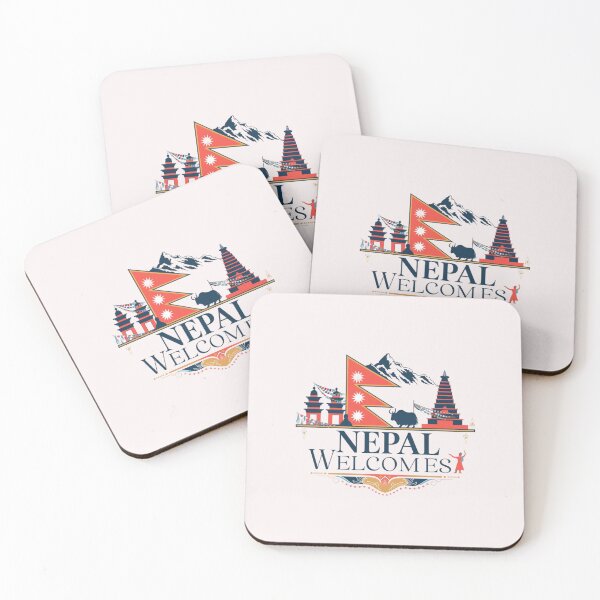 Item preview, Nepal Welcomes Flag Map  Everest, Himalayas, Kathmandu designed and sold by AnimalsDH305.