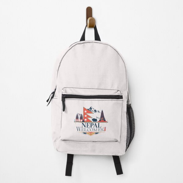 Item preview, Nepal Welcomes Flag Map Everest, Himalayas, Kathmandu designed and sold by AnimalsDH305.