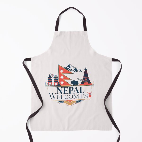 Item preview, Nepal Welcomes Flag Map Everest, Himalayas, Kathmandu designed and sold by AnimalsDH305.