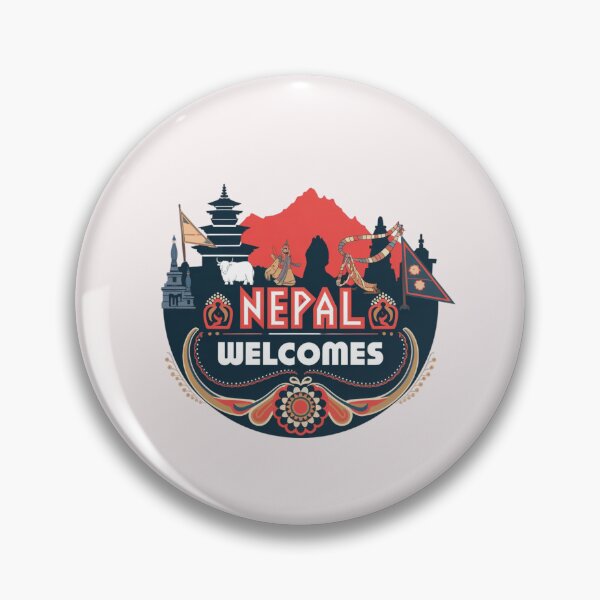 Item preview, Nepal Welcomes Flag Map  Everest, Himalayas, Kathmandu designed and sold by AnimalsDH305.