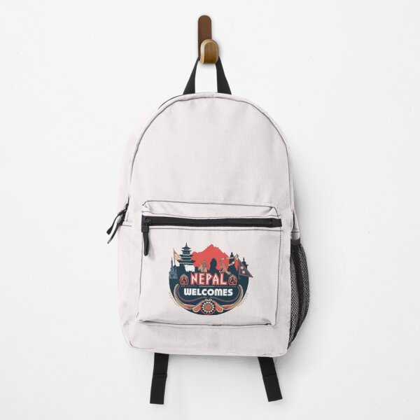 Item preview, Nepal Welcomes Flag Map Everest, Himalayas, Kathmandu designed and sold by AnimalsDH305.