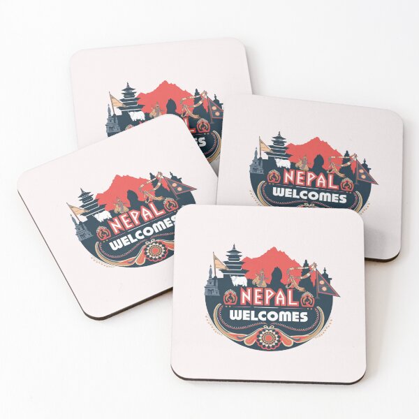 Item preview, Nepal Welcomes Flag Map  Everest, Himalayas, Kathmandu designed and sold by AnimalsDH305.