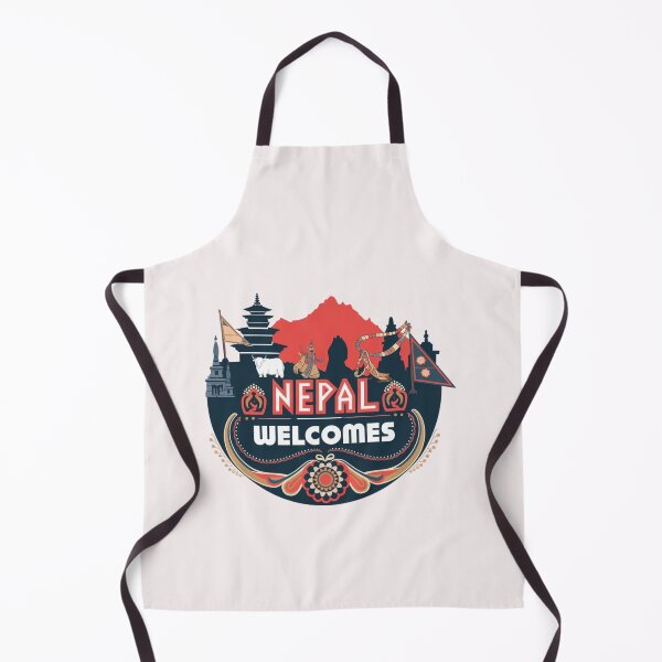 Item preview, Nepal Welcomes Flag Map Everest, Himalayas, Kathmandu designed and sold by AnimalsDH305.