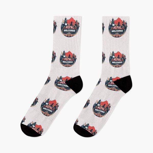 Item preview, Nepal Welcomes Flag Map  Everest, Himalayas, Kathmandu designed and sold by AnimalsDH305.