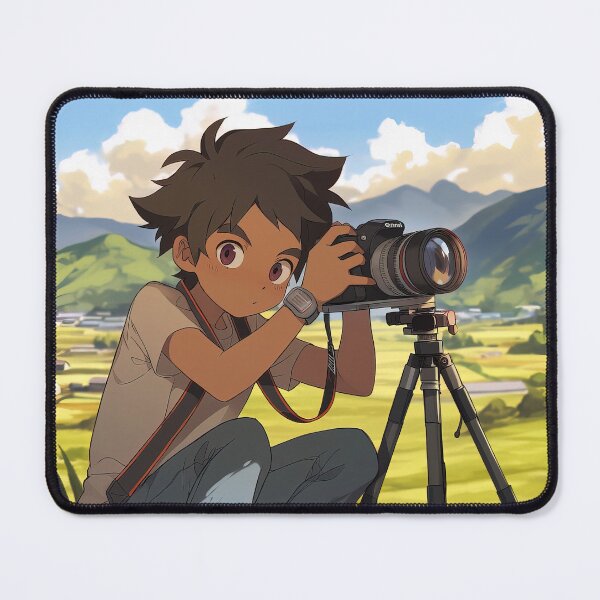 Item preview, Anime boy taking photographs of landscapes designed and sold by TheArtistOf2022.