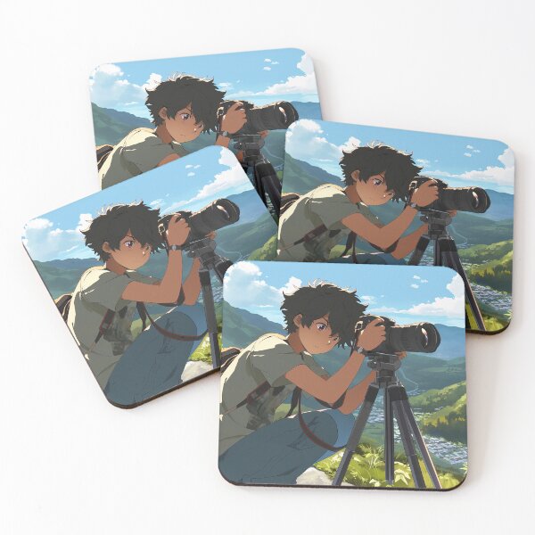 Item preview, Anime boy taking photographs of landscapes designed and sold by TheArtistOf2022.