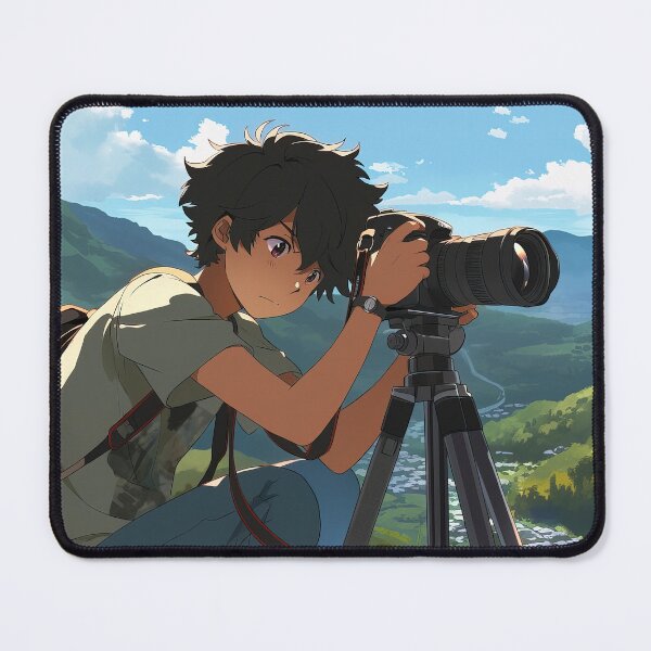 Item preview, Anime boy taking photographs of landscapes designed and sold by TheArtistOf2022.