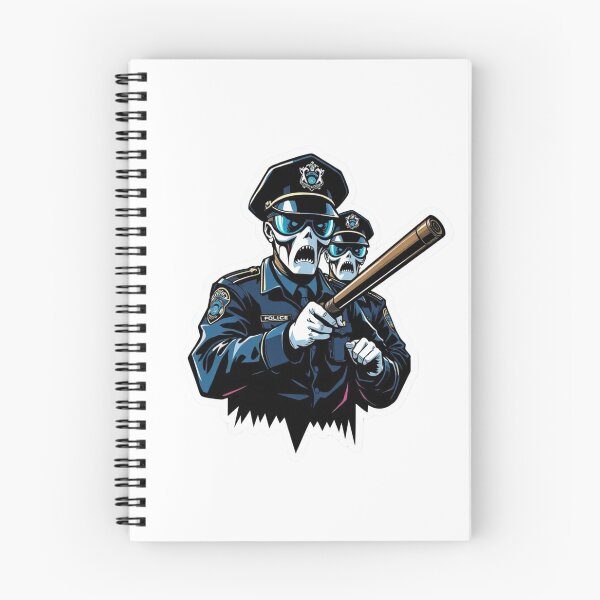 Item preview, Bad Swearing Policeman Baton Skeleton Mask Zombie designed and sold by Kia Blaze.
