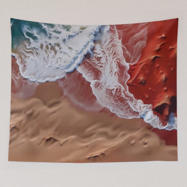 Item preview, The Red & Blue Beach designed and sold by DigitalHeadache.