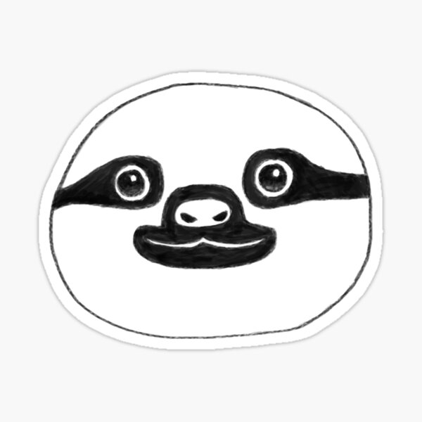 Simple Sloth Face Sticker By Babymel515 Redbubble