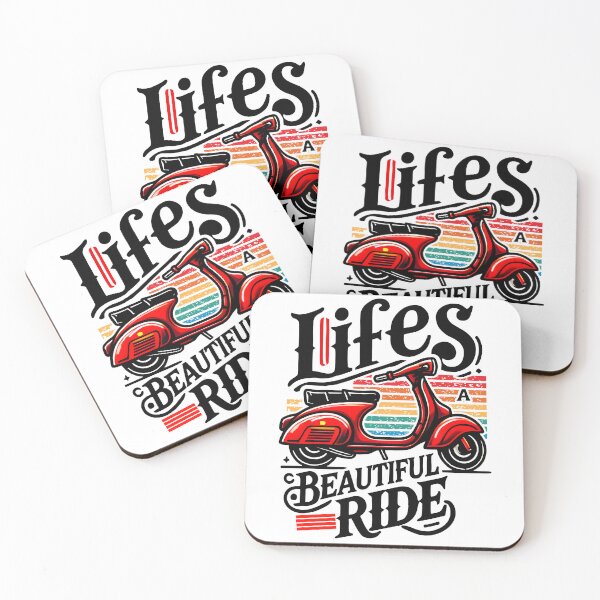Item preview, Retro Red Scooter Design – Vintage Style with Colorful Sunset Aesthetic designed and sold by DrawHandArt.