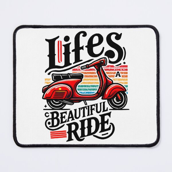 Item preview, Retro Red Scooter Design – Vintage Style with Colorful Sunset Aesthetic designed and sold by DrawHandArt.