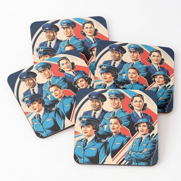 Item preview, Vintage Flight Crew Poster - Retro Aviation Art designed and sold by EMairplanes.