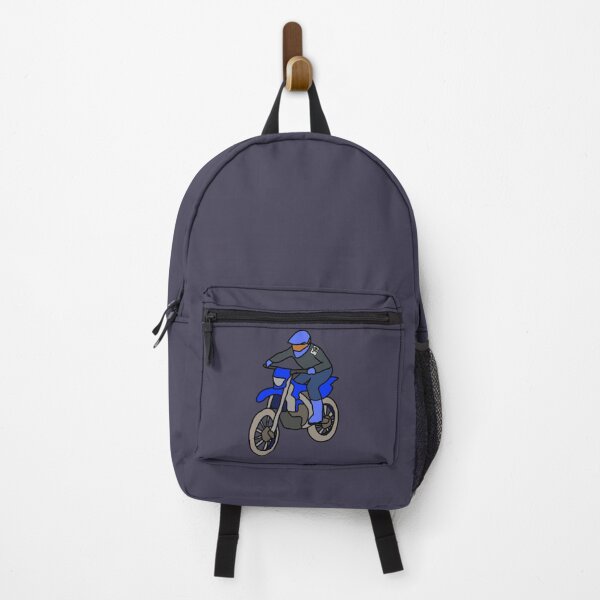 Item preview, Motor biker on a blue bike designed and sold by Cartooncreek.