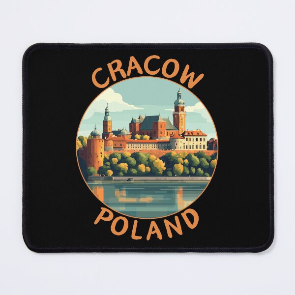 Item preview, Cracow in Poland Retro Travel Art Badge designed and sold by MaateoDesign.