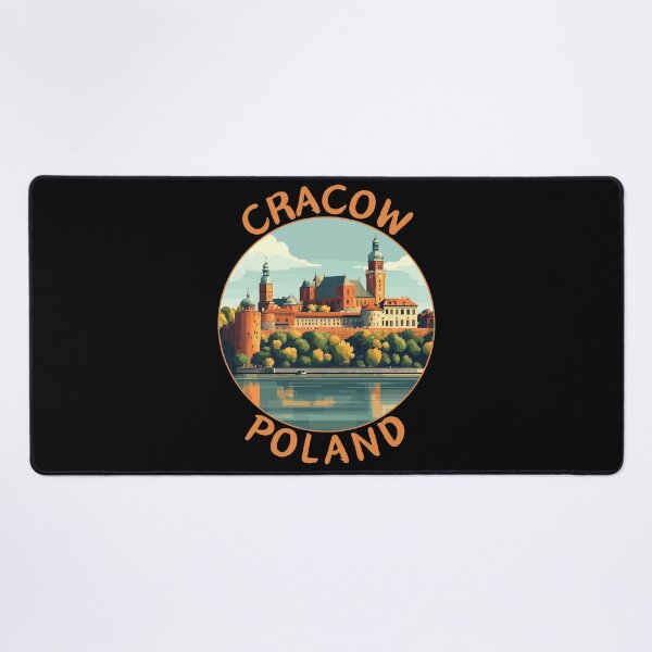 Item preview, Cracow in Poland Retro Travel Art Badge designed and sold by MaateoDesign.