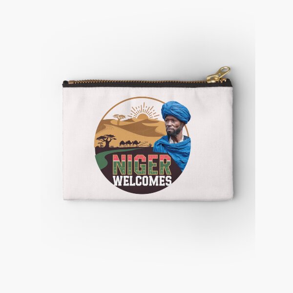 Item preview, Niger Welcomes Flag Map  Niamey, Sahara desert designed and sold by AnimalsDH305.