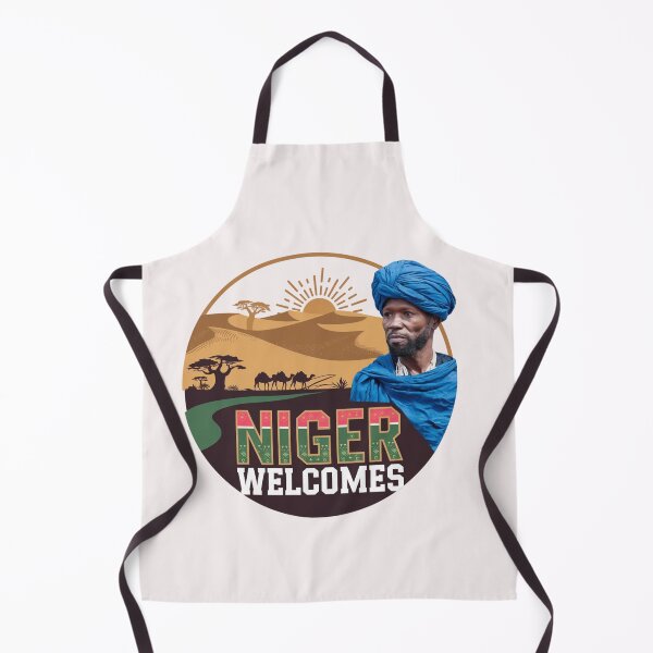 Item preview, Niger Welcomes Flag Map  Niamey, Sahara desert designed and sold by AnimalsDH305.