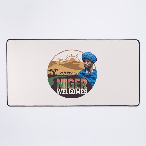 Item preview, Niger Welcomes Flag Map  Niamey, Sahara desert designed and sold by AnimalsDH305.