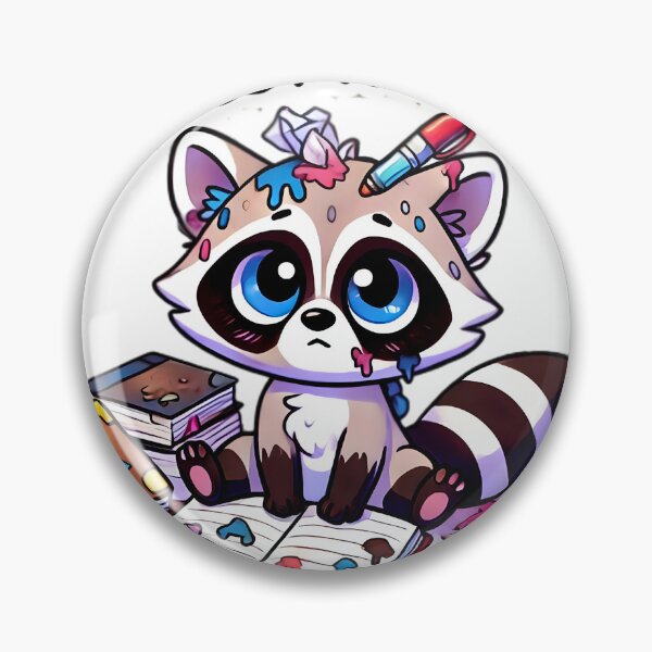 Item preview, Cute Raccoon with Messy Genius Notes designed and sold by Zatch-Bell.