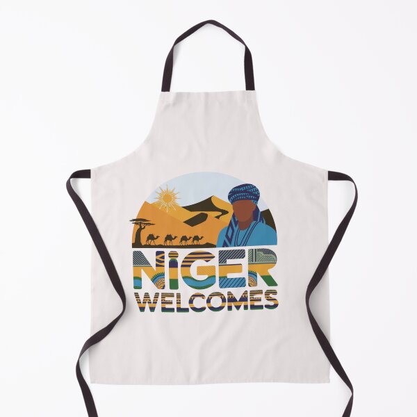 Item preview, Niger Welcomes Flag Map  Niamey, Sahara desert designed and sold by AnimalsDH305.