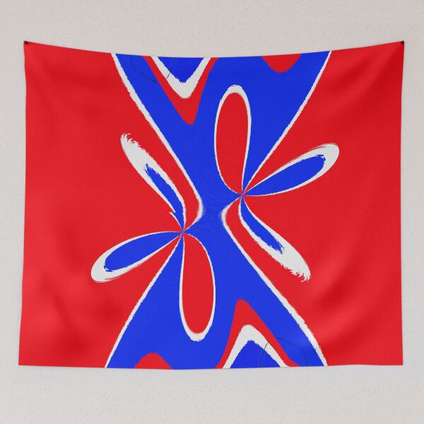 Item preview, VINTAGE FRANCE FLAG BLUE WHITE RED FANCY FLOWERS #2 designed and sold by Ralek.