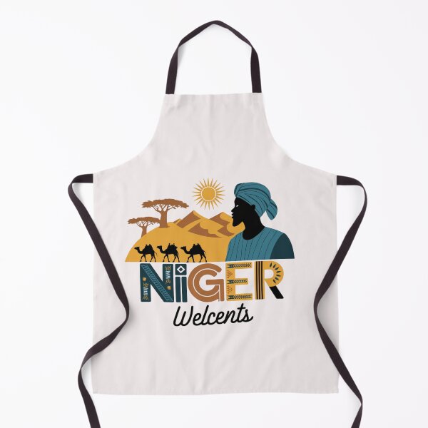 Item preview, Niger Welcomes Flag Map  Niamey, Sahara desert designed and sold by AnimalsDH305.