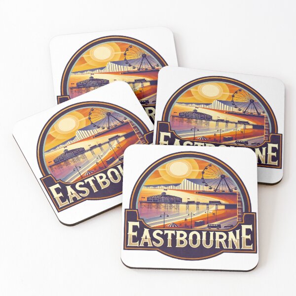 Item preview, Eastbourne Vintage Seaside Pier Artwork - Coastal Travel Design designed and sold by 2SiS2.