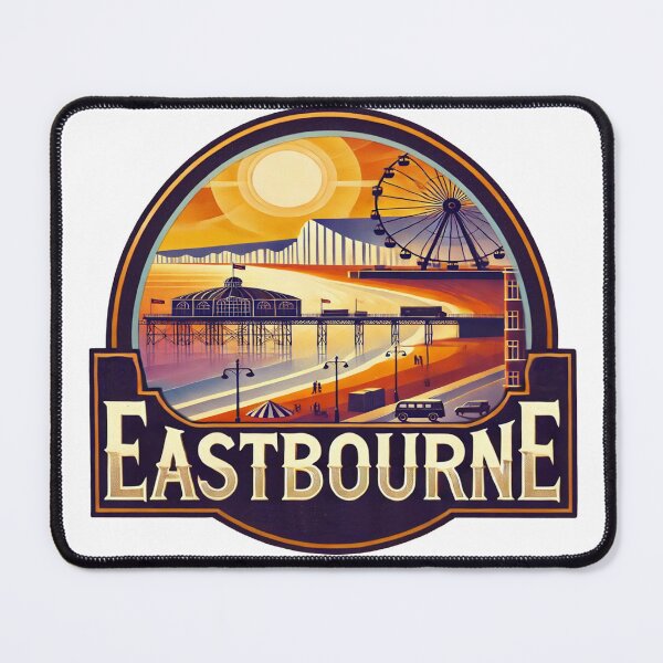 Item preview, Eastbourne Vintage Seaside Pier Artwork - Coastal Travel Design designed and sold by 2SiS2.