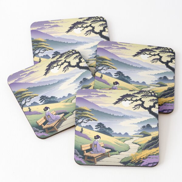 Item preview, Peaceful Countryside Scene with Fantasy Glow - Chinese Peaceful Inspiration designed and sold by DigitalGemShop.