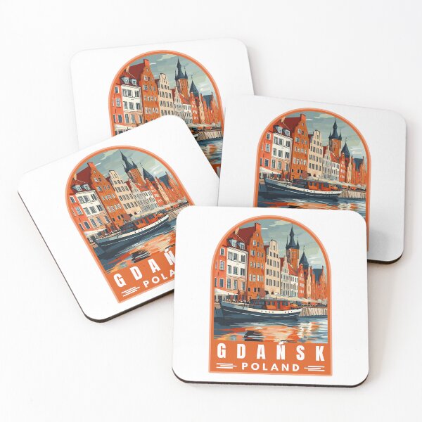 Item preview, Gdańsk in Pomeranian Poland Vintage Travel Art Emblem designed and sold by MaateoDesign.