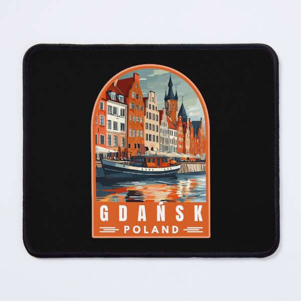 Item preview, Gdańsk in Pomeranian Poland Vintage Travel Art Emblem designed and sold by MaateoDesign.