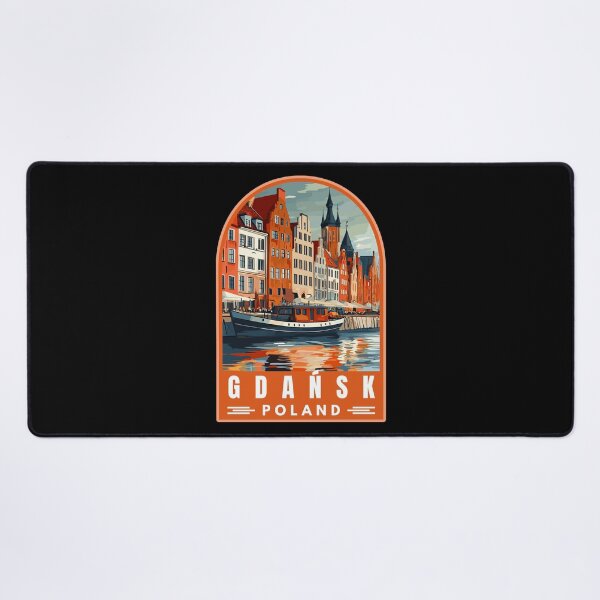 Item preview, Gdańsk in Pomeranian Poland Vintage Travel Art Emblem designed and sold by MaateoDesign.