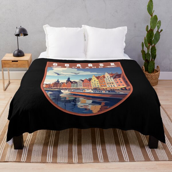 Item preview, Gdańsk in Pomeranian Poland Vintage Travel Art Emblem designed and sold by MaateoDesign.