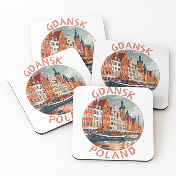 Item preview, Gdańsk in Pomeranian Poland Vintage Travel Art Badge designed and sold by MaateoDesign.