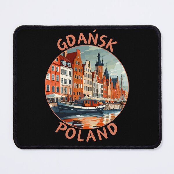 Item preview, Gdańsk in Pomeranian Poland Vintage Travel Art Badge designed and sold by MaateoDesign.