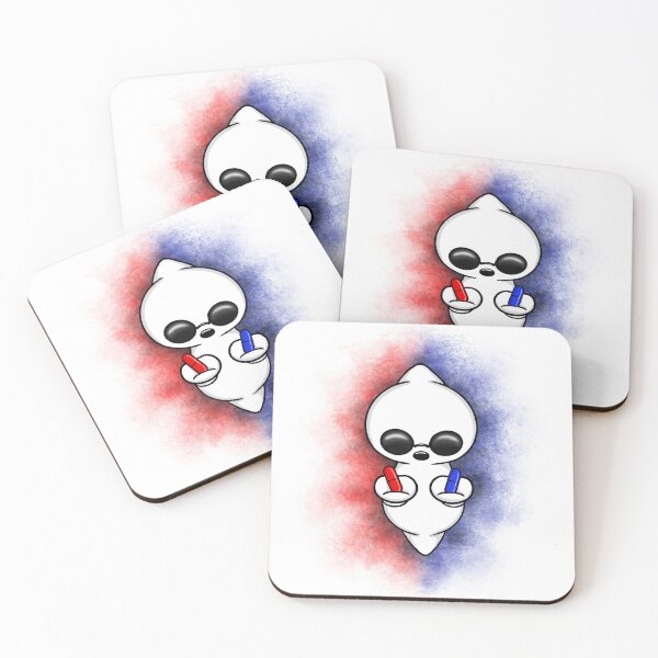 Item preview, red pill or blue pill cute ghost designed and sold by Pezi-Creation.