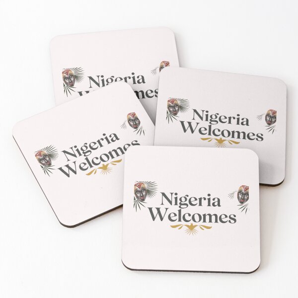 Item preview, Nigeria Welcomes Flag Map  Abuja, Lagos, Niger River designed and sold by AnimalsDH305.