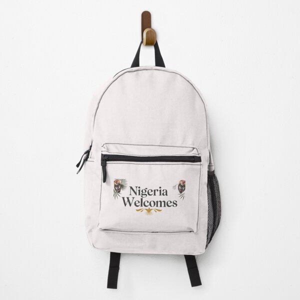 Item preview, Nigeria Welcomes Flag Map  Abuja, Lagos, Niger River designed and sold by AnimalsDH305.