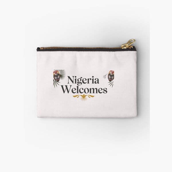 Item preview, Nigeria Welcomes Flag Map  Abuja, Lagos, Niger River designed and sold by AnimalsDH305.