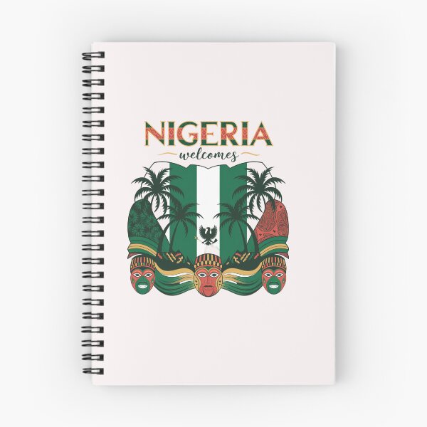 Item preview, Nigeria Welcomes Flag Map  Abuja, Lagos, Niger River designed and sold by AnimalsDH305.