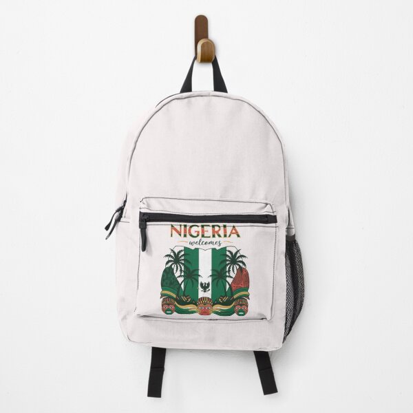 Item preview, Nigeria Welcomes Flag Map  Abuja, Lagos, Niger River designed and sold by AnimalsDH305.