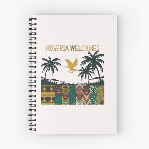Item preview, Nigeria Welcomes Flag Map  Abuja, Lagos, Niger River designed and sold by AnimalsDH305.