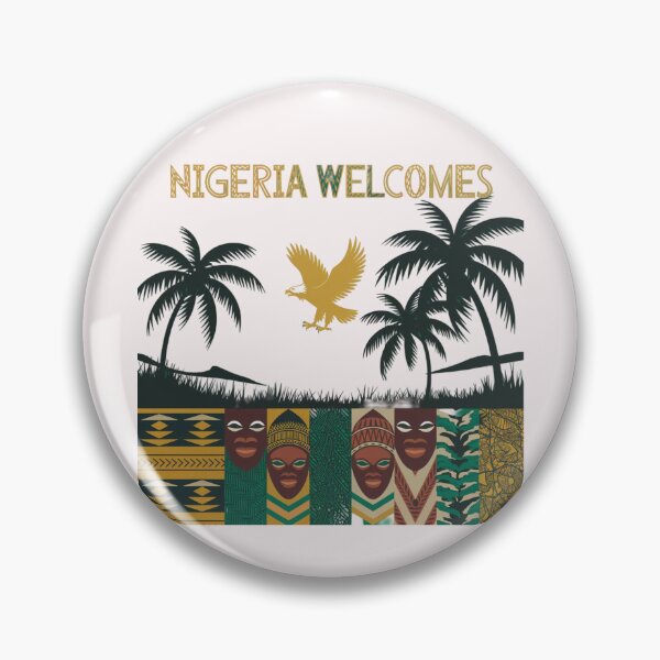 Item preview, Nigeria Welcomes Flag Map  Abuja, Lagos, Niger River designed and sold by AnimalsDH305.