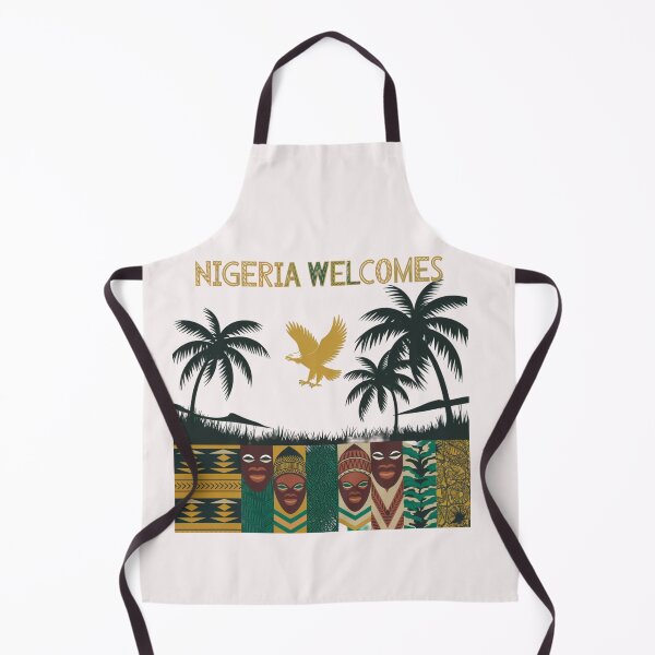 Item preview, Nigeria Welcomes Flag Map  Abuja, Lagos, Niger River designed and sold by AnimalsDH305.