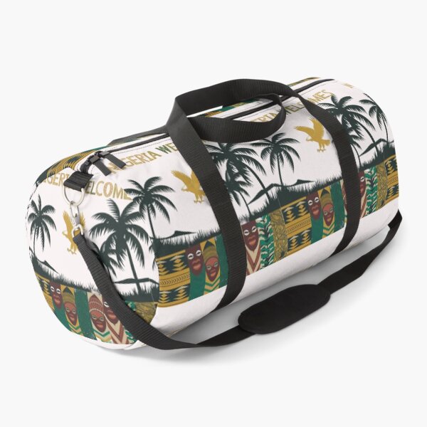 Item preview, Nigeria Welcomes Flag Map  Abuja, Lagos, Niger River designed and sold by AnimalsDH305.