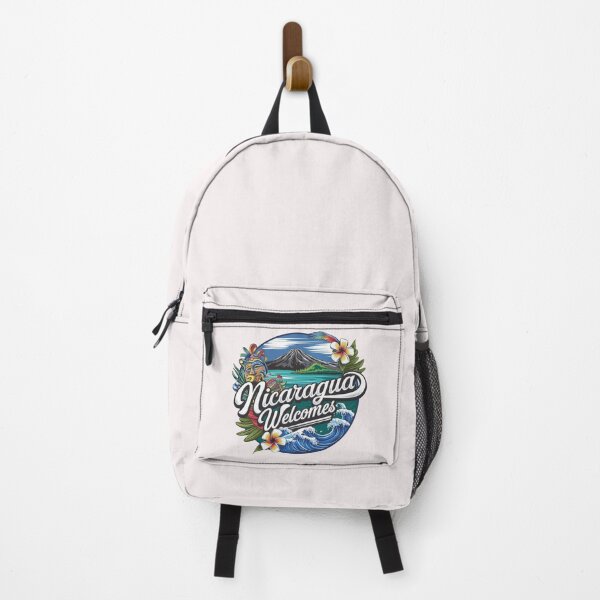 Item preview, Nicaragua Welcomes Flag Map Managua, Lake Nicaragua designed and sold by AnimalsDH305.